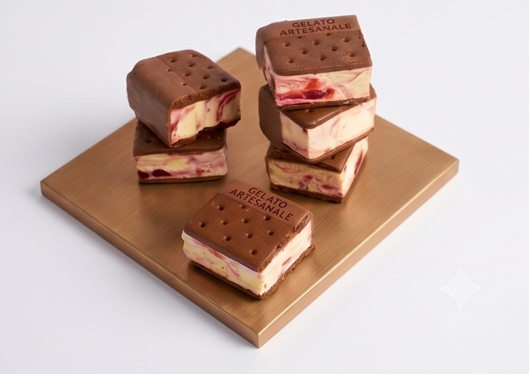 Berry Vanilla Sandwich Ice Cream