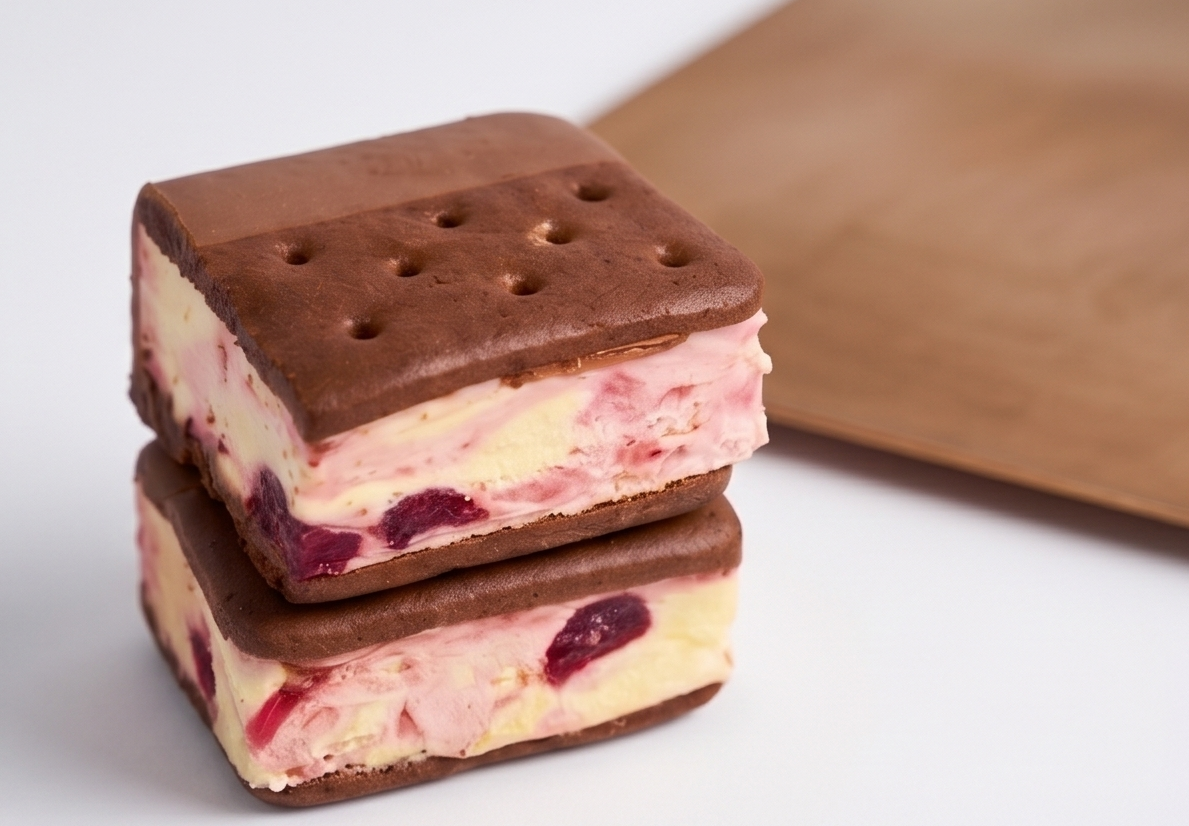 Berry Vanilla Sandwich Ice Cream